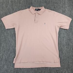 Polo Ralph Lauren Shirt Mens Large Pink Polo Short Sleeve Casual Preppy Easter